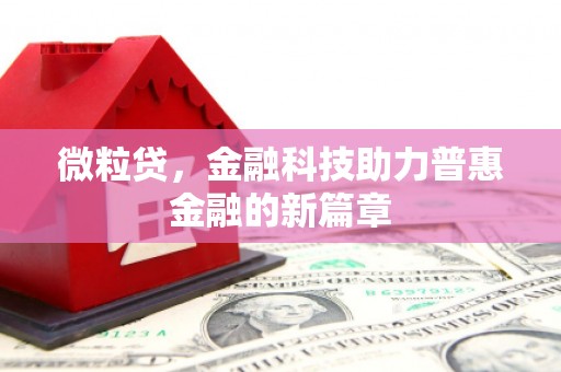 衡山微粒贷，金融科技助力普惠金融的新篇章