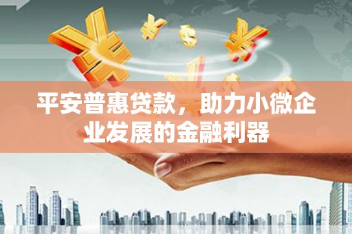 衡山平安普惠贷款，助力小微企业发展的金融利器